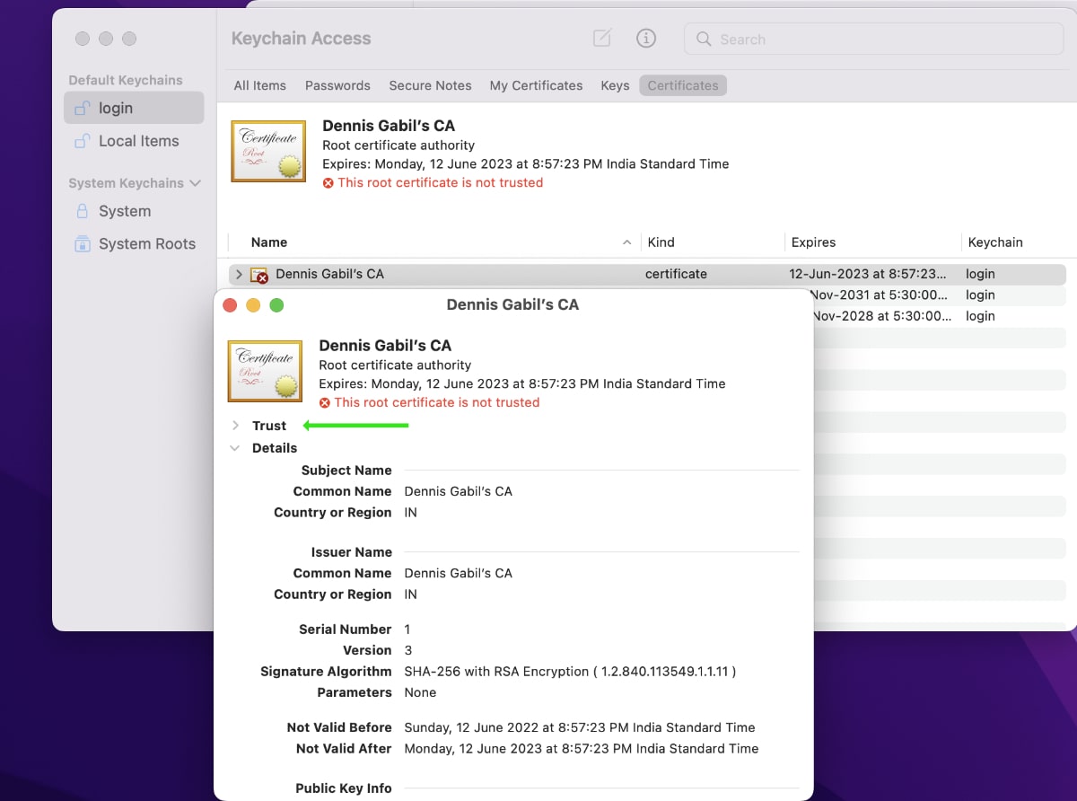 certificate authority double-click