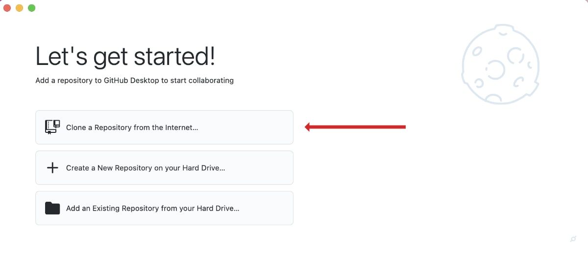 github desktop start