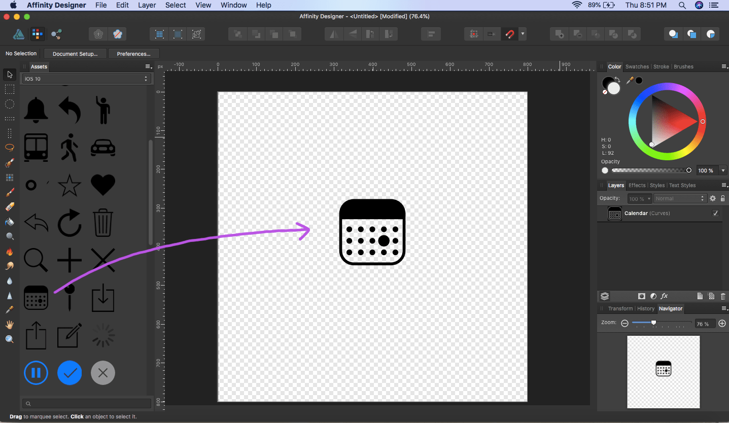 affinity designer assets icon calendar