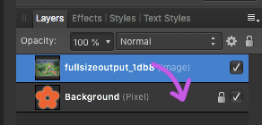 affinity designer background to selection