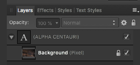 affinity designer background to text layer dragged