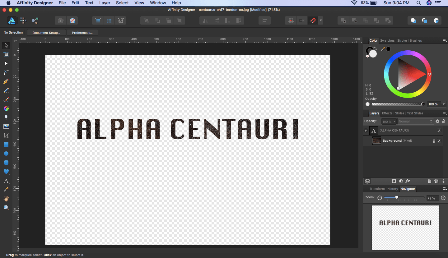 affinity designer image in text