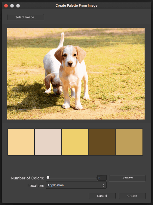 affinity designer image for palette