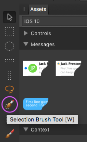 affinity designer selection brush tool