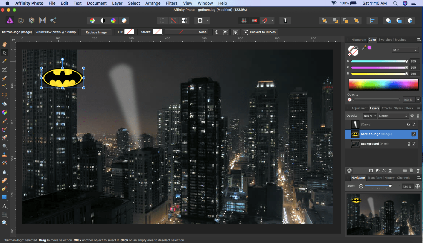 affinity photo bat logo