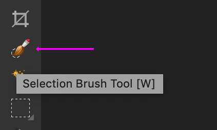 affinity photo selection brush tool