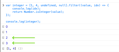 js array filter undefined null