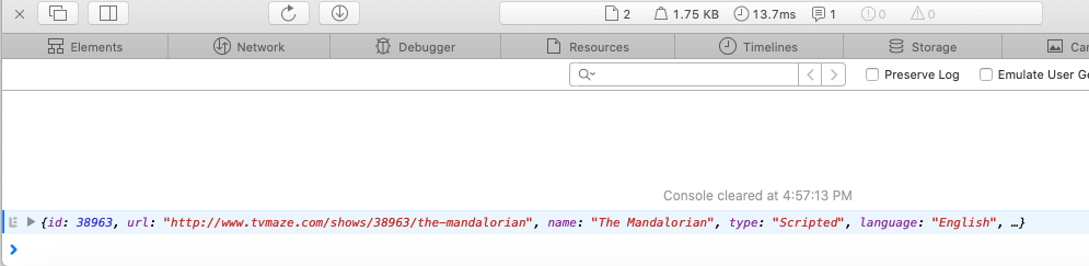 js promise fetch response json