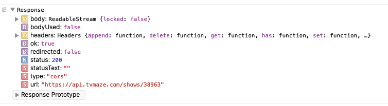 js promise fetch response