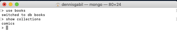 mongodb show collections