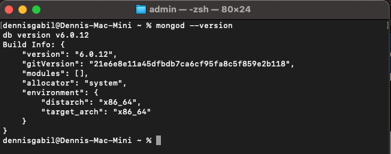 mongodb version