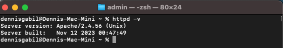 mac apache version